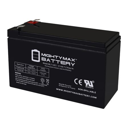 MIGHTY MAX BATTERY 12V 7Ah F2 Replacement Battery for Aqua-Vu AV715C 7Underwater Camera MAX3931393
